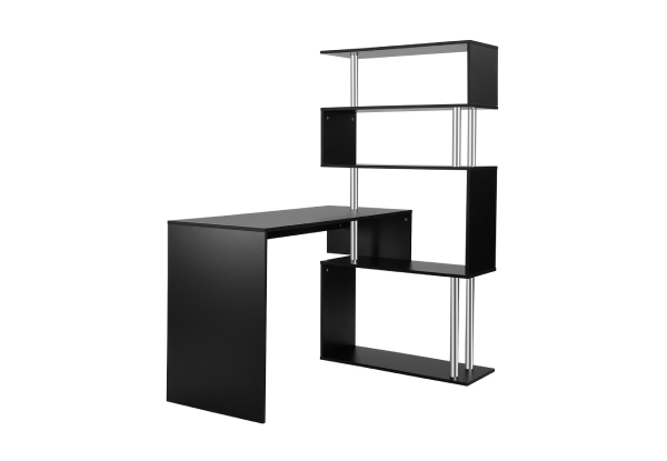 Four-Tier L-Shaped Rotatable Office Desk