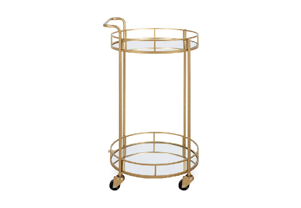 Round Bar Rolling Serving Cart - Two Colours Available