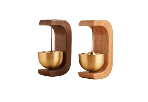 Two-Piece Japanese Wooden Entrance Wind Chimes