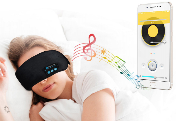 Wireless Bluetooth 5.0 Headphone Sleep Eye Mask - Two Colours Available & Option for Two