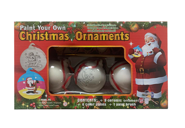 Two Sets of Paint-Your-Own Christmas Baubles