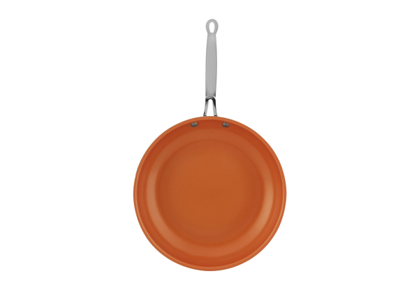 Two-Pack of Copper Ceramic Induction Fry Pans