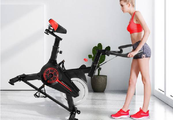 Stationary Exercise Spin Bike with Tablet Mount