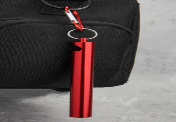 Collapsible Metal Straw with Aluminium Key-Chain Case & Cleaning Brush - Six Colours Available