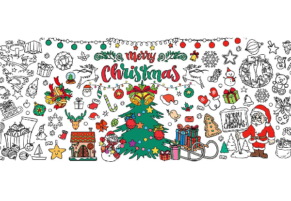 Kid's Christmas Table Cloth Decoration - Option for Two-Pack