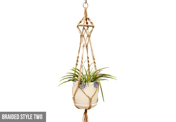 Garden Plant Rope Hanger - Four Styles & Multi-Pack Options Available