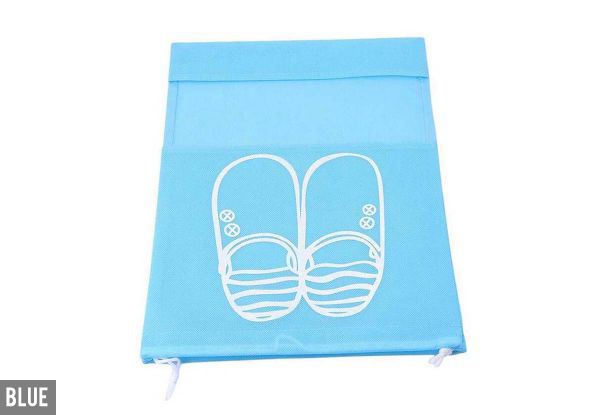 Ten-Pack of Drawstring Shoe Organiser Bags - Two Colours & Option for Two x Ten-Packs Available