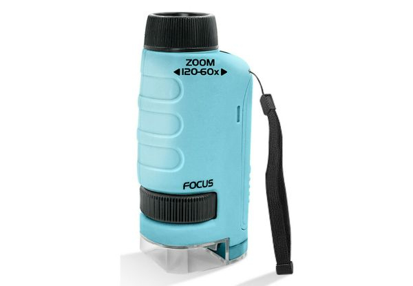 Portable Pocket Microscope Science Toy Kit - Available in Two Colours & Option for Two-Pack