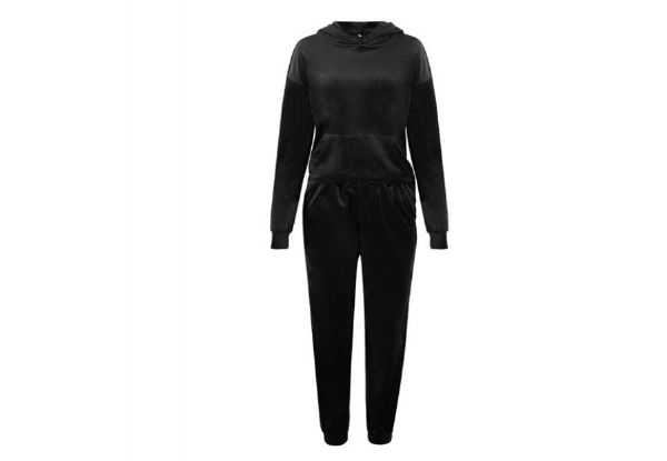 Hooded Athleisure Velvet Suit - Available in Four Colours & Five Sizes