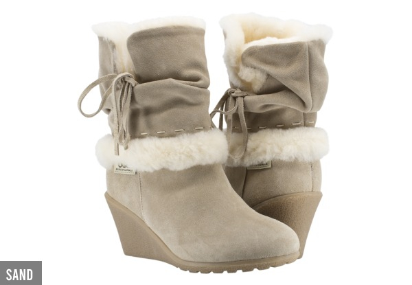 High Wedge Sheepskin UGG Boots - Four Sizes & Four Colours Available