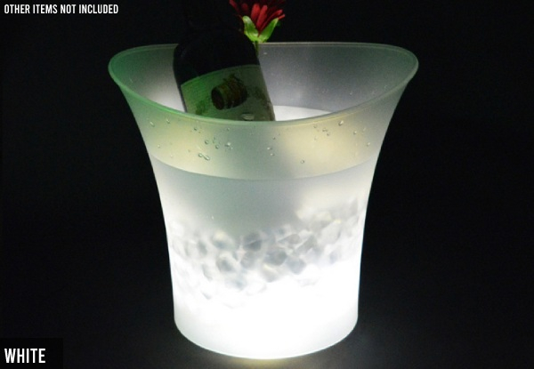 Five Litre LED Light-up Ice Bucket - Six Colours Available