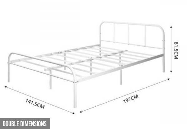 Metal Bed Frame - Five Options & Two Sizes Available