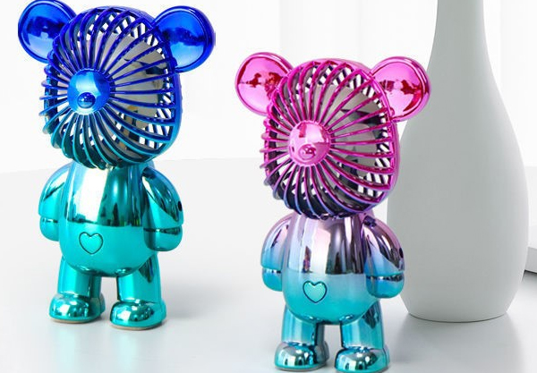 Rechargeable Gradient Bear Fan - Four Colours Available