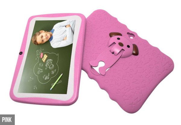 Kids Seven-Inch Android Tablet with Protective Case - Four Colours Available & Free Delivery