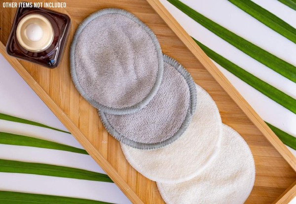 Six-Piece Reusable Bamboo Facial Pads - Two Colours Available