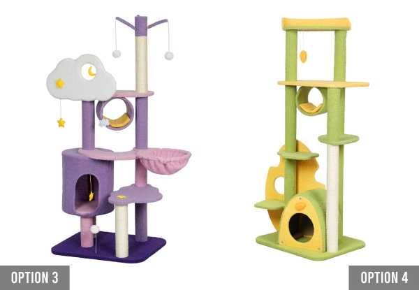 PaWz Multi-Level Cat Scratching Post Tree Furniture - Four Options Available