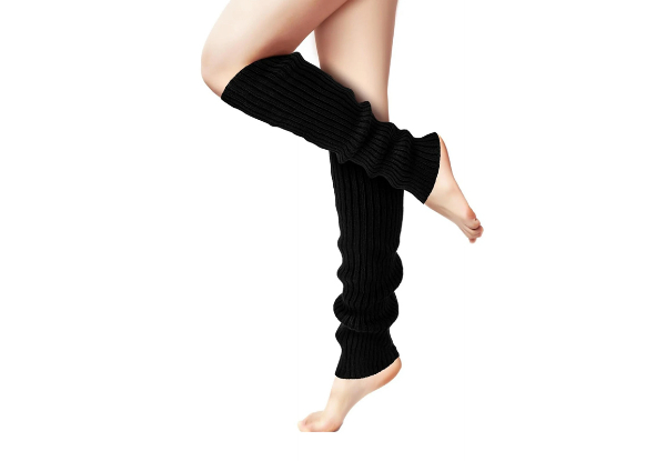 Two Pairs of Women's Leg Ribbed Warmers