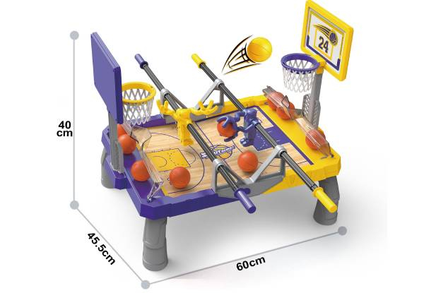 Purple & Yellow Foosketball Table Top Play Set with Stand