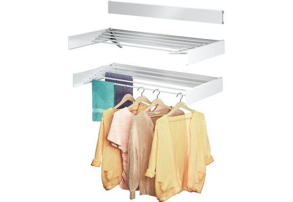 Wall Mounted Foldable Cloth Airer Rack - Two Colours Available