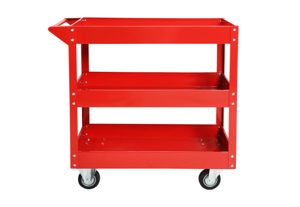 Three-Tier Red Service Cart