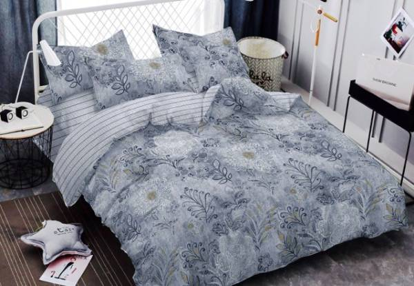 Three-Piece Reversible Duvet Cover Set with Oxford Pillowcases - Three Sizes Available