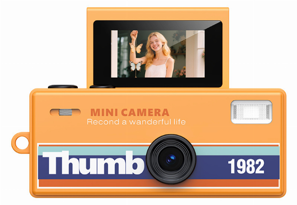 Retro HD 12MP Vintage Mini Digital Camera Orange