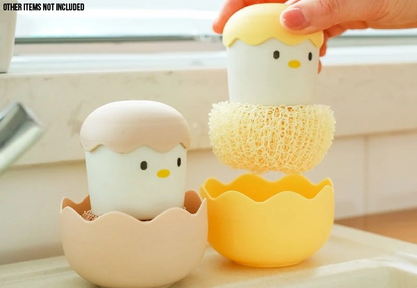 Detachable Eggshell Nano Washing Brush incl. Two Brush Head Replacements - Two Colours Available