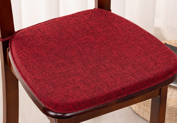 Two-Pack Chair Cushions with Ties - Available in Five Colours & Option for Four-Pack