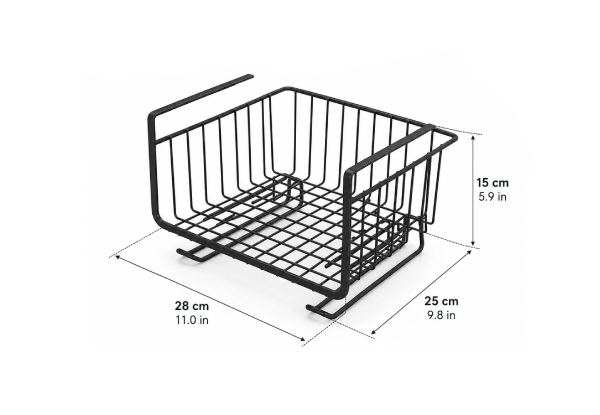 Two-Piece Kitchen Under-Shelf Storage Wire Rack Organiser