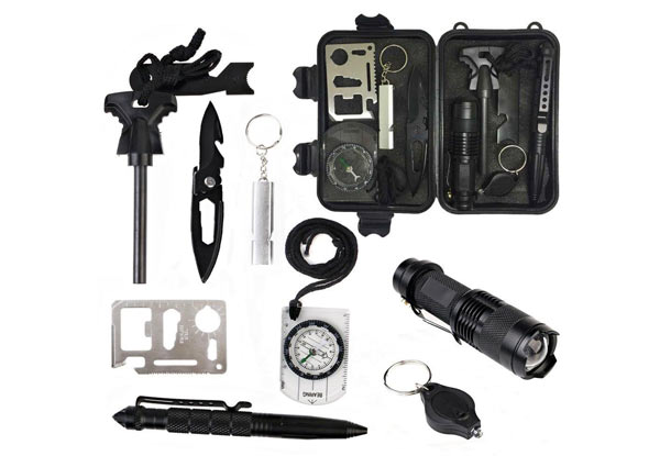 Ten-in-One Multi-Purpose Emergency Outdoor Survival Kit