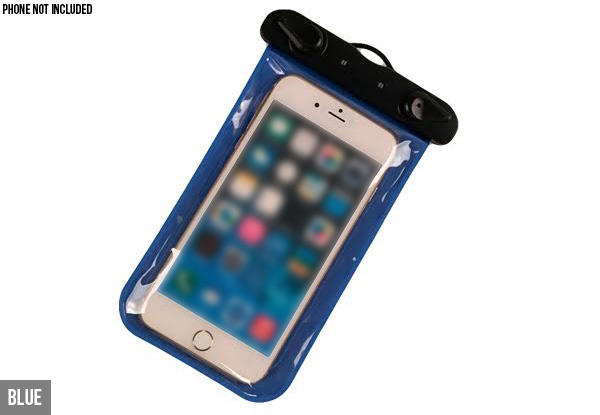 Waterproof Clear Phone Bag - Six Colours Available