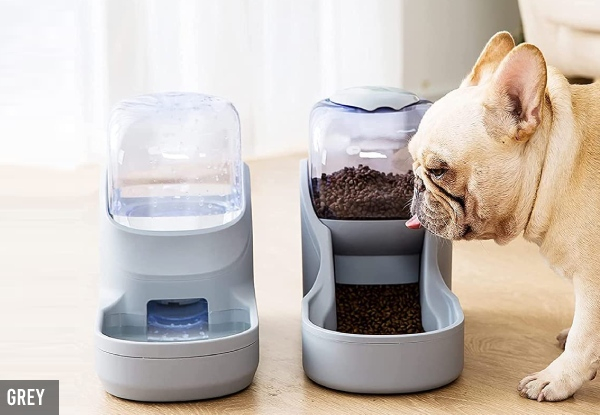 Pet Water & Food Dispenser Set - Two Colours Available