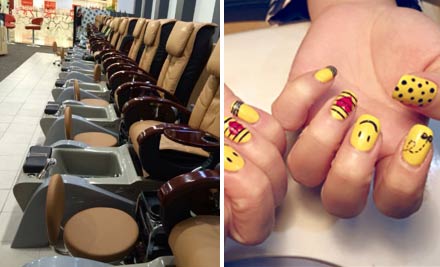 $15 for a Manicure, $20 for a Spa Pedicure, or $30 for a Set of Acrylic Powder Nails (value up to $60)