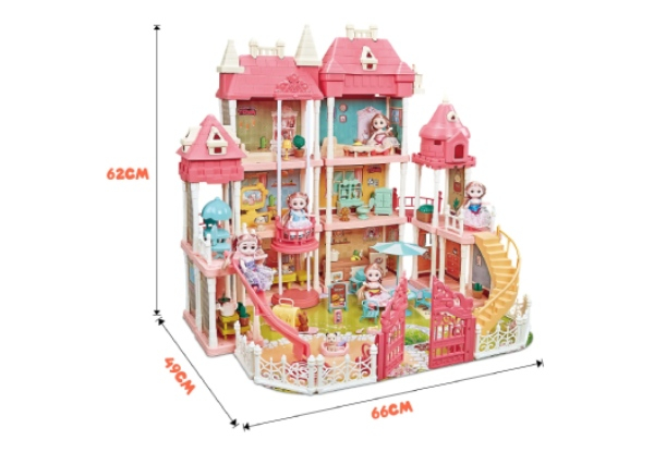 Doll House Playset with 12 Rooms & Three Storeys