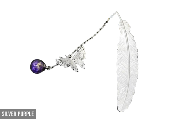 Metal Feather Bookmark - 15 Colours Available