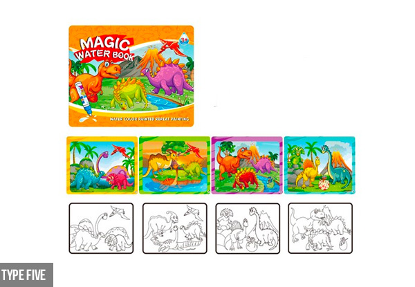 Magic Water Colouring Book & Pen Set - Five Sets Available