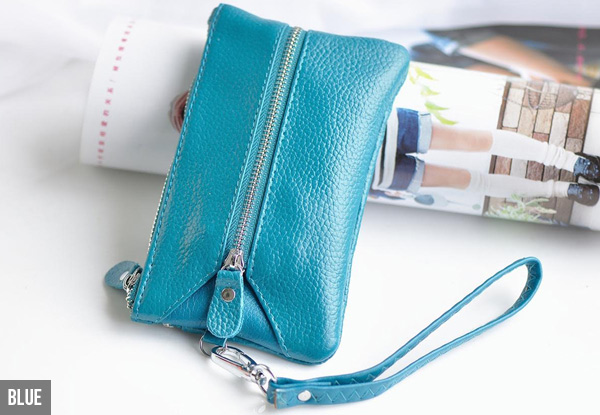 Leather Look Zippered Wallet - Ten Colours Available with Free Delivery