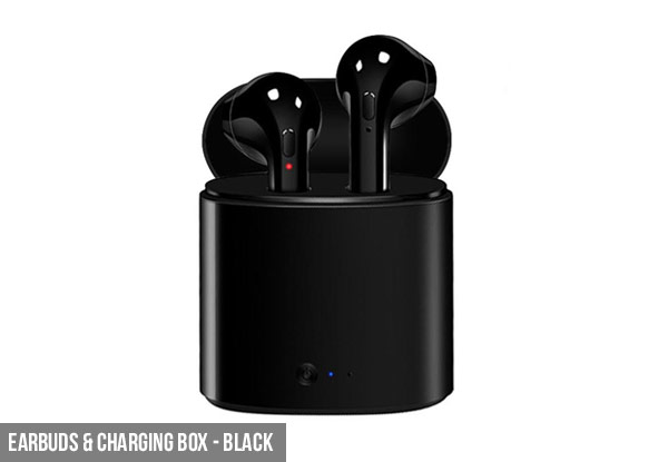Pair of Bluetooth Wireless Earbuds - Four Colours Available with Options to incl. Charging Box with Free Delivery