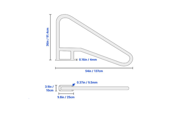 Swimming Pool Handrail Grab Bar Handle - Two Sizes Available