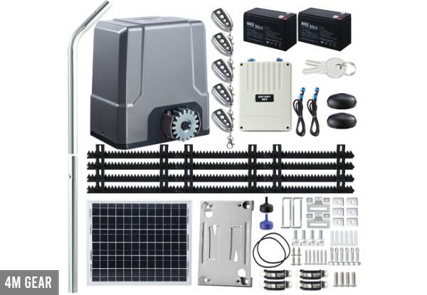 Solar Auto Sliding Gate Opener with RC - Two Options Available