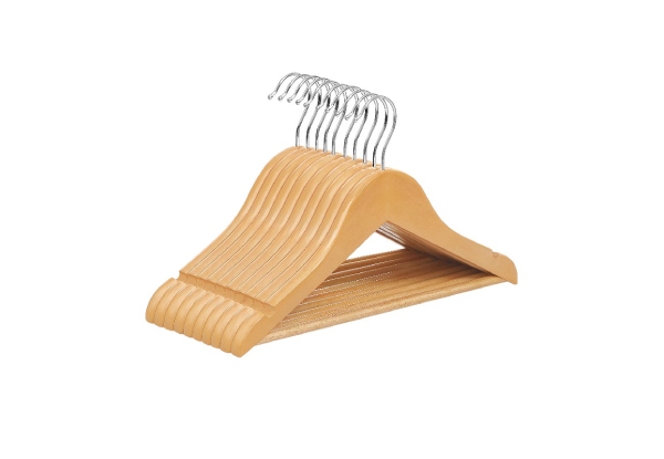 10-Pack Wooden Hangers