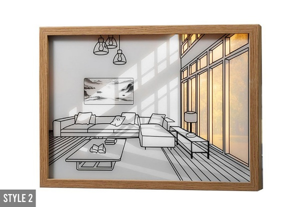 USB Light-Up Picture Frame Decor - Five Styles Available