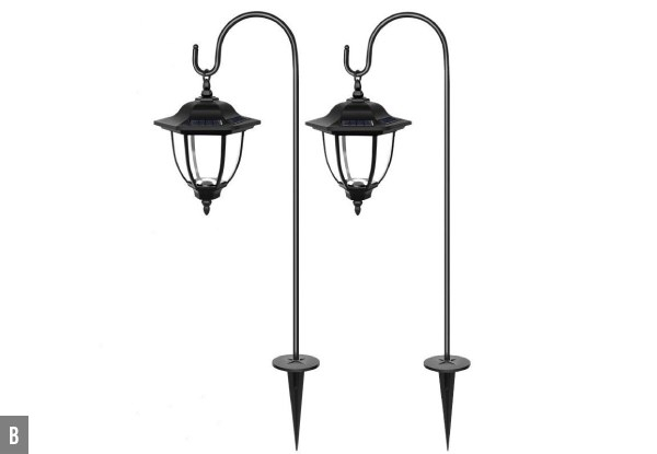 Two-Pack Coach Style Solar Lights - Two Options Available