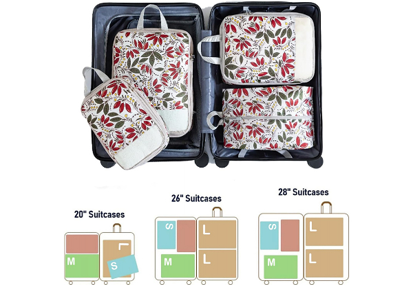 Four-Piece Travel Packing Cubes Set - Available in Four Styles