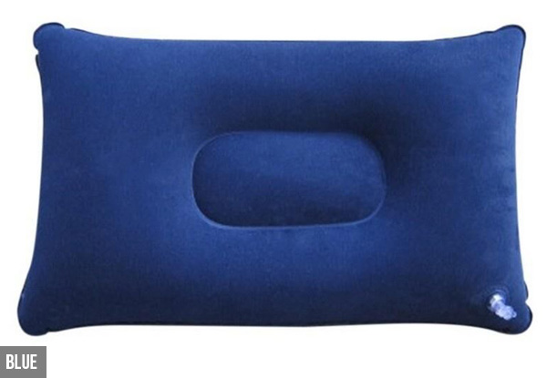 Inflatable Air Bed Travel Pillow - Three Colours Available