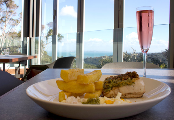 Three-Course Dinner & a Glass of Bubbly at Waiheke Island’s Batch Winery for One Person incl. Return Ferry Ticket from Auckland & On-Island Transportation - Options for up to Four People