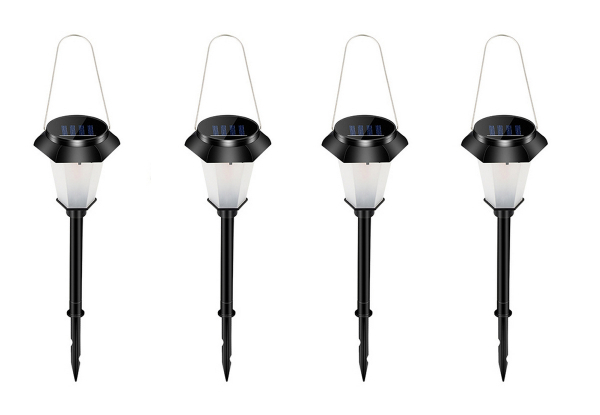 Four-Piece Solar Garden Lights - Option for Two Sets