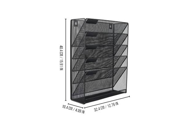 Six-Tier Mesh File Organiser