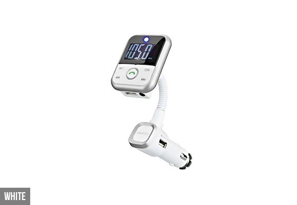 Four-In-One Bluetooth Car FM Transmitter - Three Colours Available