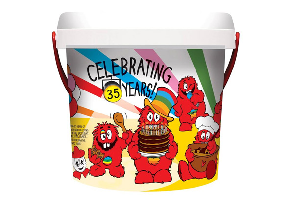 Cookie Time 4L Birthday Bucket with 20x Fun Size Cookies - Only 500 Available